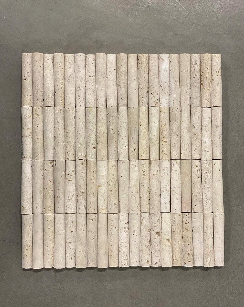 Travertine Tondo: Mosaic 